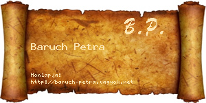 Baruch Petra névjegykártya